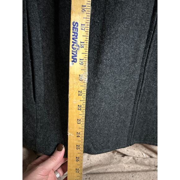 Men’s Charcoal Gray Wool Blend Zip Jacket Medium Lined GAP Classic Style Y2k - Picture 4 of 9